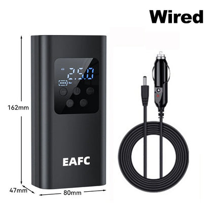 Wireless/Wired Electric Tire Inflator LCD Digital Display Portable Tyre Inflator with LED Light Digital Inflator Inflatable Pump