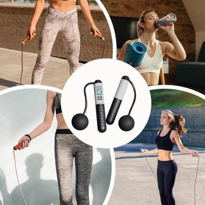 Cordless Jump Rope With Digital Counter Weight Loss Smart Skip Rope Ropeless Skipping Rope Adjustable Weighted Cordless Jump