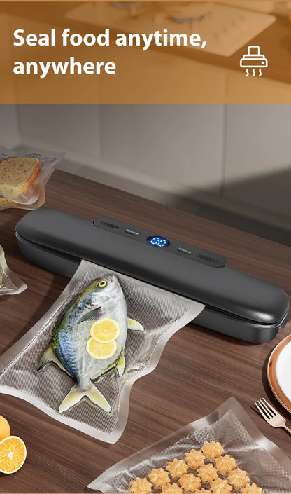 Home Kitchen Vacuum Food Sealer Packaging Machine, One-Click Automatic Vacuum Sealing System, Multifunctional Portable Fresh