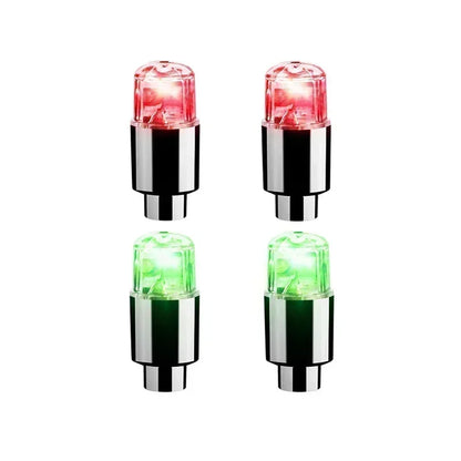2PCS Colorful LED Wheel Valve Lights Motorcycle Car Wheel Tire Valve Caps Universal Dustproof Bicycle Valve Cover