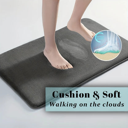 Simple flannel bathroom mat furry shower room non-slip floor mat thick sponge toilet absorbent floor mat bedroom door mat