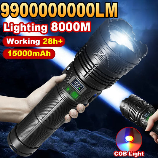 1500W Ultra Bright LED Tactical Flashlight – Rechargeable Camping Torch