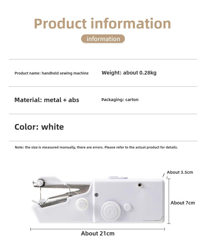 Mini Portable Multi-Function Household Sewing Machine – DIY Manual Tailor Machine