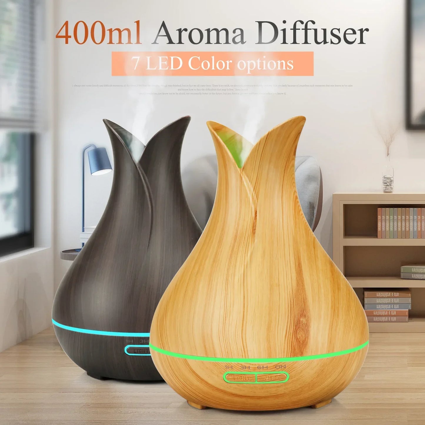 WiFi Smart Air Humidifier 400ml Essential Oil Diffuser Aromatherapy Ultrasonic Air Humidifiers Cool Mist Sprayer Humidificador