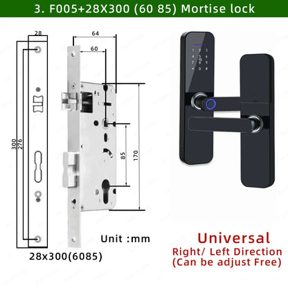 RAYKUBE F005 IP65 Waterproof Tuya Wifi Lock Electronic Smart Door Lock With Fingerprint/Smart Card/Password/Key/APP Unlock