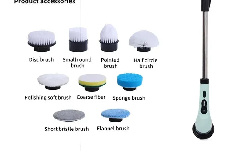 Multifunctional Electric Cleaning Brush Electric Cordless Spin Scrubber Toilet Mops Portable Cleaning Tool For Kitchen/Bathroom