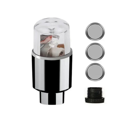 2PCS Colorful LED Wheel Valve Lights Motorcycle Car Wheel Tire Valve Caps Universal Dustproof Bicycle Valve Cover