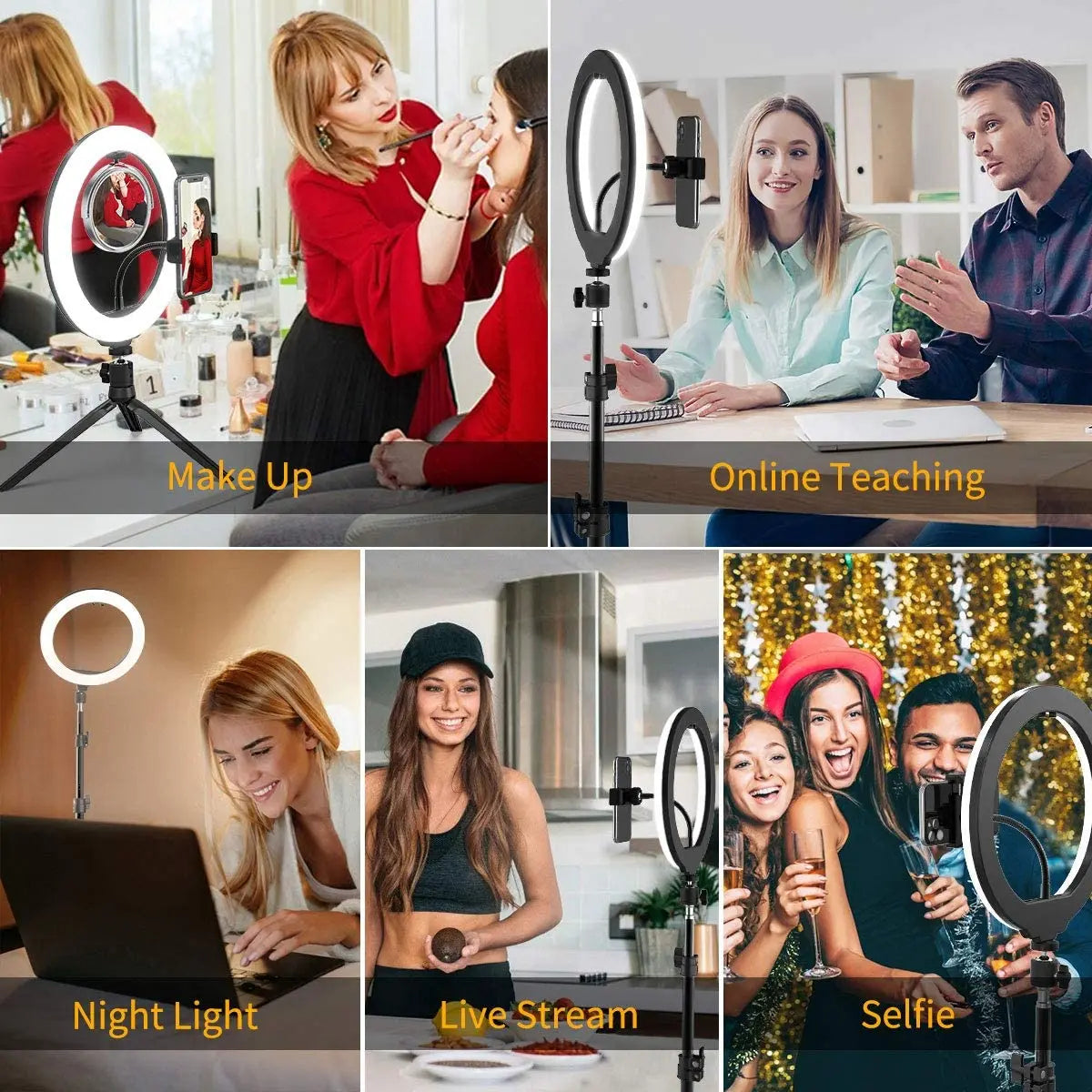 12 inch LED Ring light Photography Lighting Phone Ringlight With Tripod Stand USB Round Fill Lamp for Youtube Phone Video Live