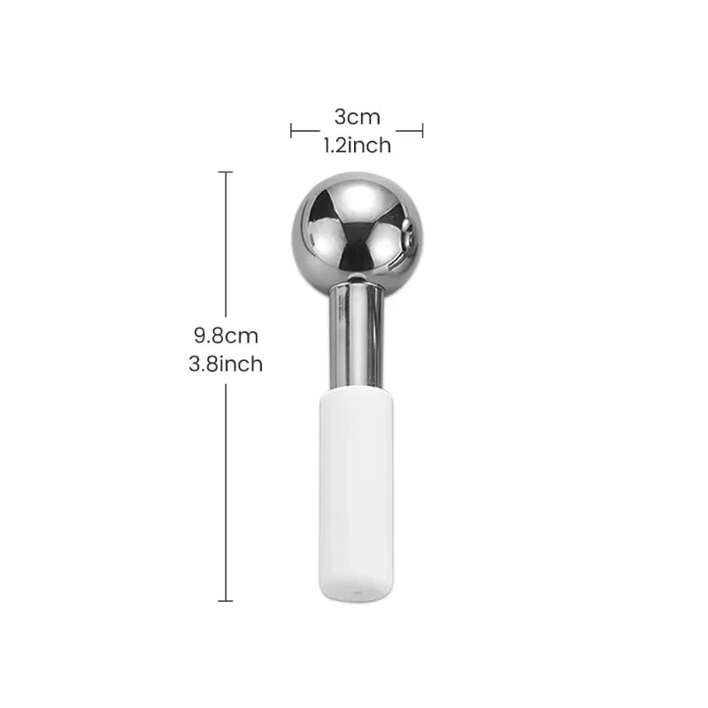 Ice Globes for Face & Eye Unbreakable Stainless Steel Cooling Roller Tool Gua Sha for Face Eye Body Skin Care Ice Wave Ball