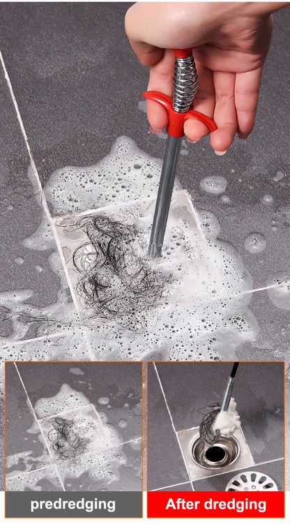 35.5in drain clog remover , 25-inch drain snake dehair remover and cleaning brush , hair catcher drain auger cleaning tool set