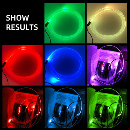 3M/5M/6M/8M Fiber Optic Neon Wire Extended Strip Invisible Light Guide Accessories For Car Interior Ambient lighting Equipment