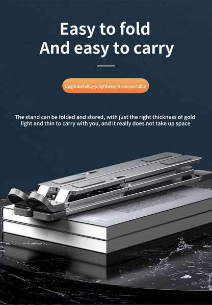 Adjustable Laptop Stand Aluminum For Macbook Levels Double Folding Computer PC Tablet Stand Notebook Pad Holder Heat Dissipation