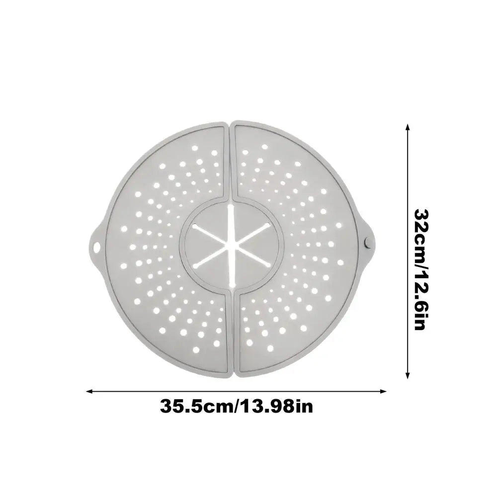 Grease Splatter Guard Dishwasher Safe Foldable Oil Splash Cover Silicone Grease Splatter Guard for Bacon Cooking Skillet Fryer