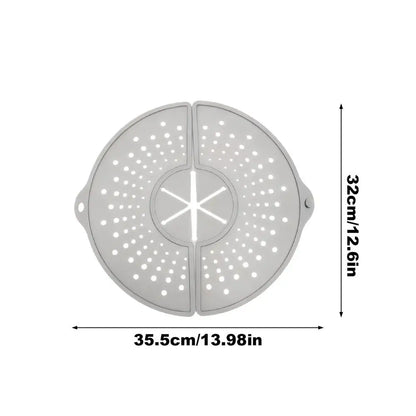 Grease Splatter Guard Dishwasher Safe Foldable Oil Splash Cover Silicone Grease Splatter Guard for Bacon Cooking Skillet Fryer