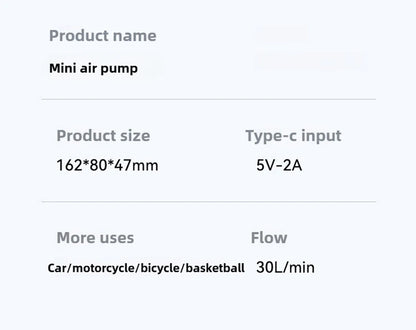 Wireless/Wired Electric Tire Inflator LCD Digital Display Portable Tyre Inflator with LED Light Digital Inflator Inflatable Pump