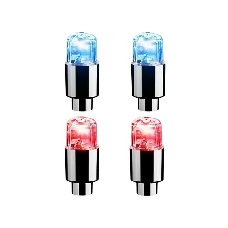 2PCS Colorful LED Wheel Valve Lights Motorcycle Car Wheel Tire Valve Caps Universal Dustproof Bicycle Valve Cover