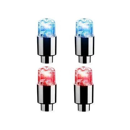 2PCS Colorful LED Wheel Valve Lights Motorcycle Car Wheel Tire Valve Caps Universal Dustproof Bicycle Valve Cover