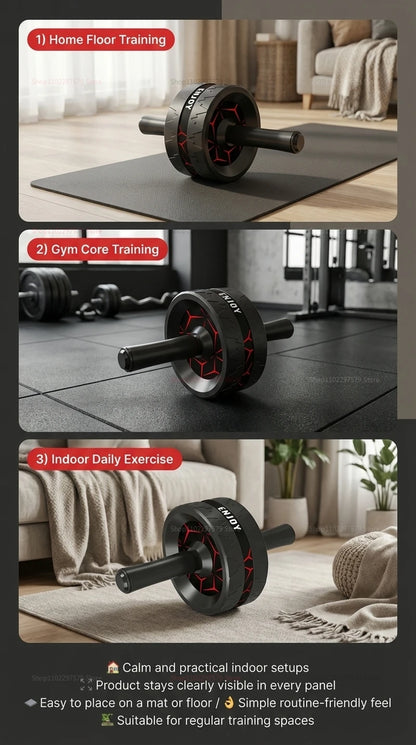 Abdominal Roller, Abdominal Exercise Equipment for Abdominal and Core Strength Training, Home Fitness Wheel for Men and Women