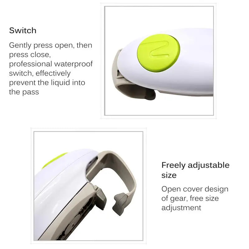Automatic Electric Can Opener Beer Bottle Opener Handheld Safe  Free Jar Can Tin Battery Operated Restaurant Kitchen Bar Tools