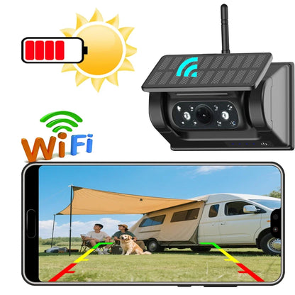 WiFi Wireless  Solar Backup Camera Magnetic BaseAI Blind Spot Alarm Backup for IPhone Android Bus Van Truck RV Front Rear View