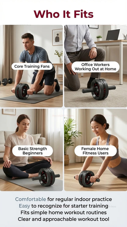 Abdominal Roller, Abdominal Exercise Equipment for Abdominal and Core Strength Training, Home Fitness Wheel for Men and Women
