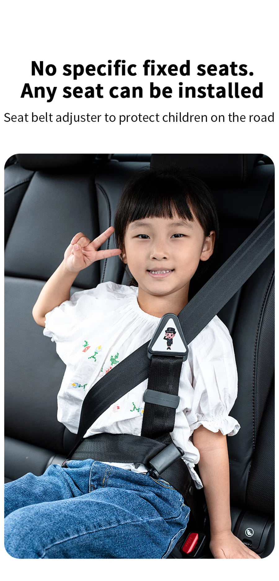 Car Children Shoulder Guard Buckle Seatbelt Adjuster For Kids Child Seat Belt Retainer Adjustment And Fixation Anti-stroke Belt