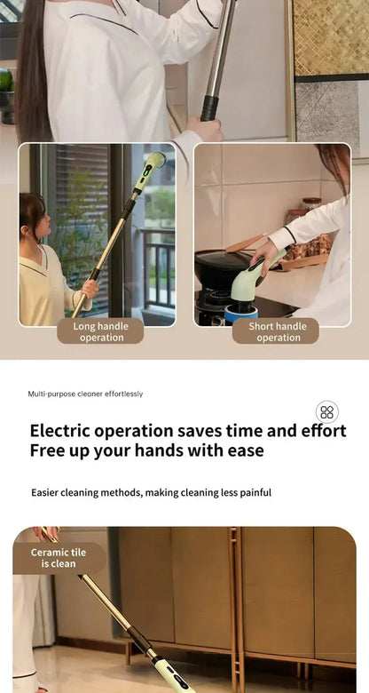 Multifunctional Electric Cleaning Brush Electric Cordless Spin Scrubber Toilet Mops Portable Cleaning Tool For Kitchen/Bathroom
