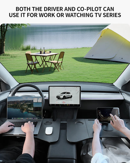 For Tesla Model XS 3 Y Highland Juniper 2018-2025 Steering Wheel Laptop Tray Food Desk Portable Office Table Car Accessories