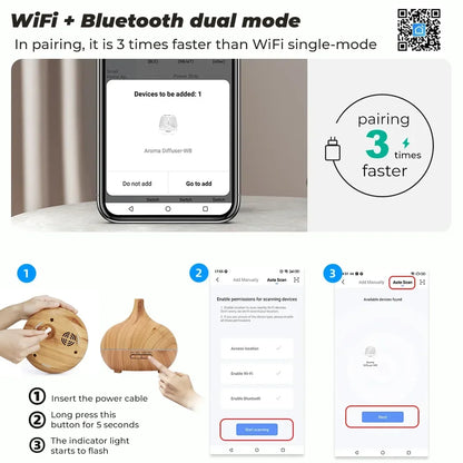 WiFi Smart Air Humidifier 400ml Essential Oil Diffuser Aromatherapy Ultrasonic Air Humidifiers Cool Mist Sprayer Humidificador