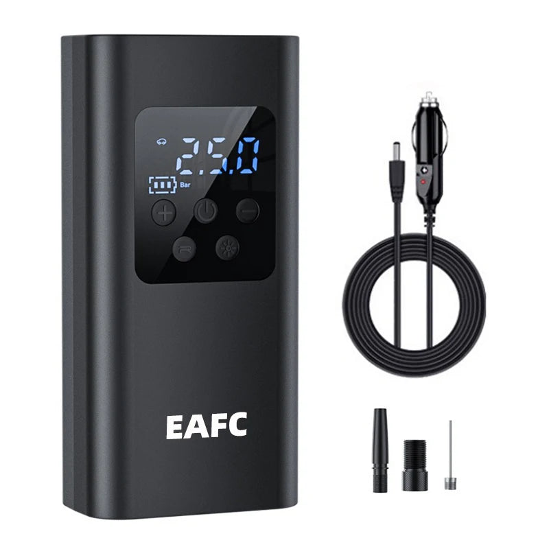 Wireless/Wired Electric Tire Inflator LCD Digital Display Portable Tyre Inflator with LED Light Digital Inflator Inflatable Pump