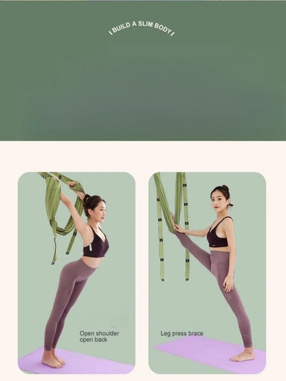 Home Fitness Equipment Yoga Backbend Inverted Tension Rope Hanging Door Yoga Stretching Strap Artifact Aerial Yoga Sling Rope