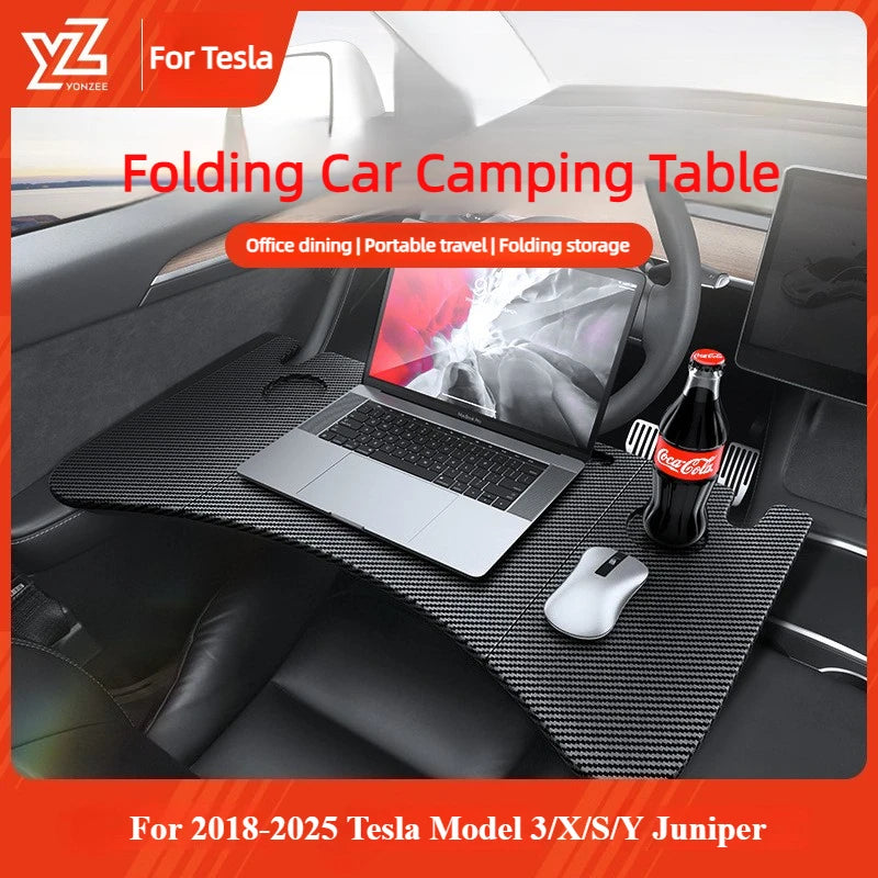 For Tesla Model XS 3 Y Highland Juniper 2018-2025 Steering Wheel Laptop Tray Food Desk Portable Office Table Car Accessories