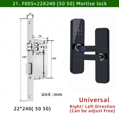 RAYKUBE F005 IP65 Waterproof Tuya Wifi Lock Electronic Smart Door Lock With Fingerprint/Smart Card/Password/Key/APP Unlock
