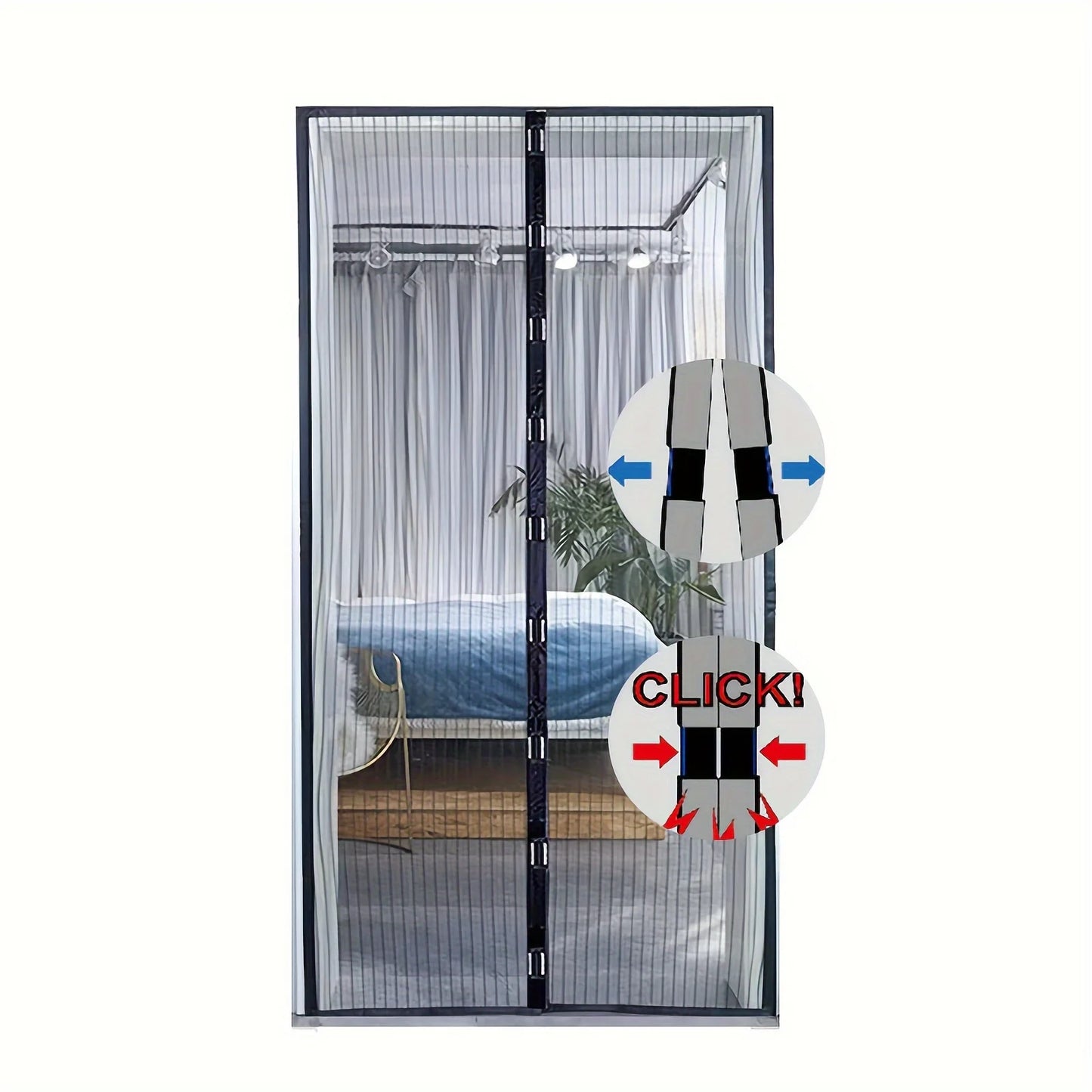 Magnetic Screen Door for Easy Installation - Prevents Insects from Entering, Allows Fresh Air to Flow | Durable Mesh Curtain