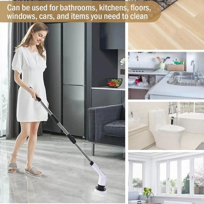 Multifunctional Electric Cleaning Brush Electric Cordless Spin Scrubber Toilet Mops Portable Cleaning Tool For Kitchen/Bathroom