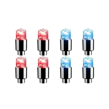 2PCS Colorful LED Wheel Valve Lights Motorcycle Car Wheel Tire Valve Caps Universal Dustproof Bicycle Valve Cover