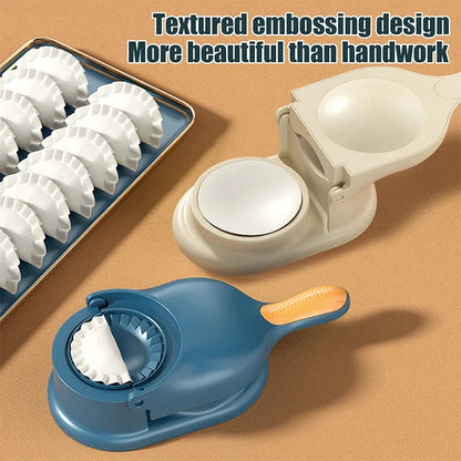 New 2 In 1 Dumpling Maker Dumpling Mold Dumpling Skin Wrapper Mould Dough Press Maker Kitchen Cooking Noodles Making Tool