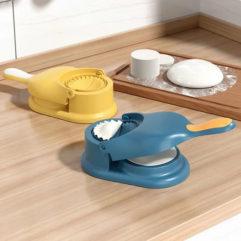 New 2 In 1 Dumpling Maker Dumpling Mold Dumpling Skin Wrapper Mould Dough Press Maker Kitchen Cooking Noodles Making Tool