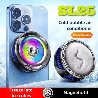 15W High Power Magnetic/ Back-clip 2 in 1 Semiconductor Freezable Ice Cooling Radiator SL25 Mobile Phone Summer PUBG Game Cooler
