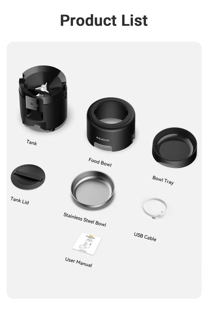 ROJECO Automatic Cat Feeder 2L Smart Dog Food Kibble Dispenser WiFi App Remote Control Timed Auto Pet Feeder For Puppy Kitten