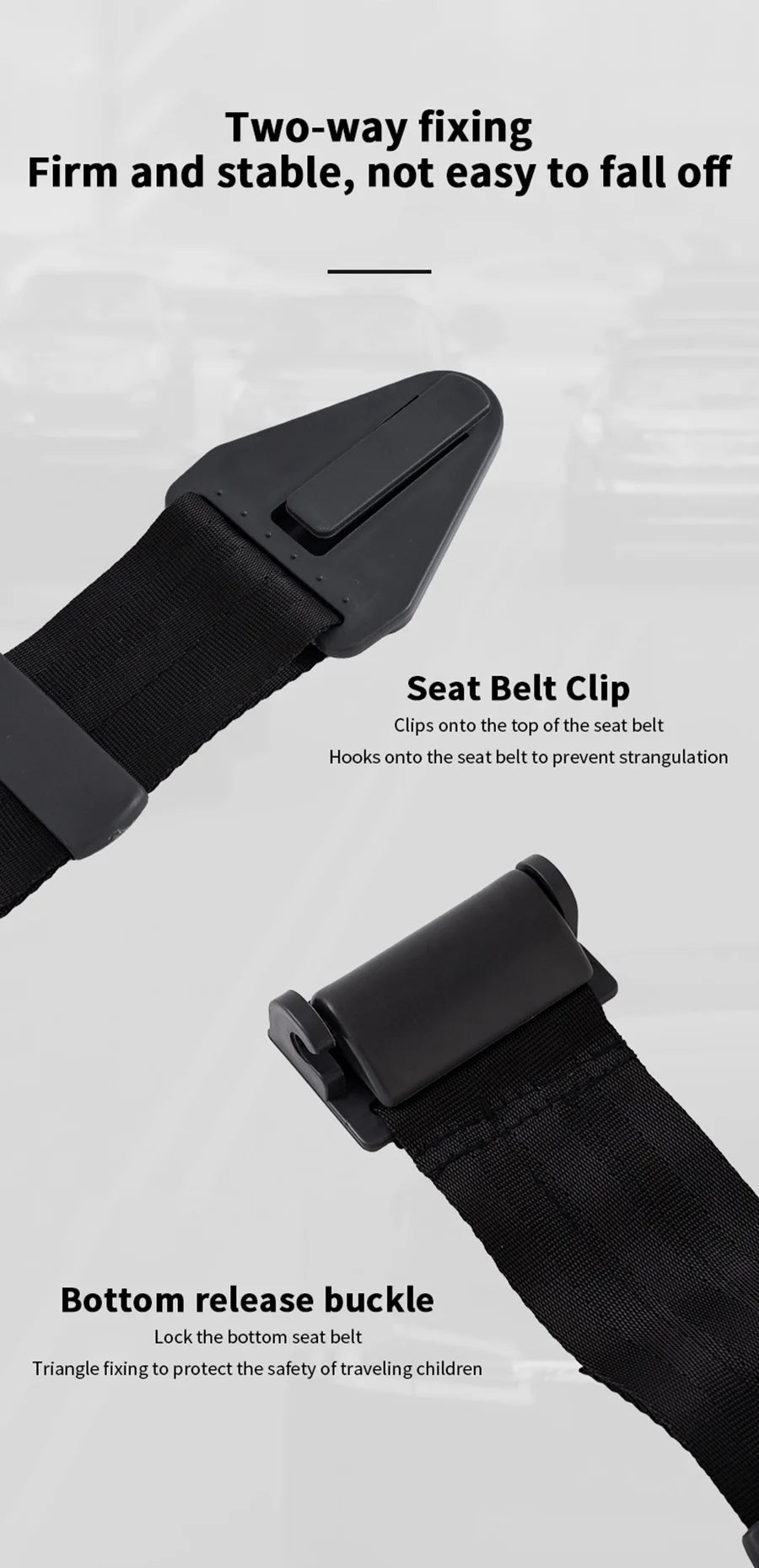 Car Children Shoulder Guard Buckle Seatbelt Adjuster For Kids Child Seat Belt Retainer Adjustment And Fixation Anti-stroke Belt