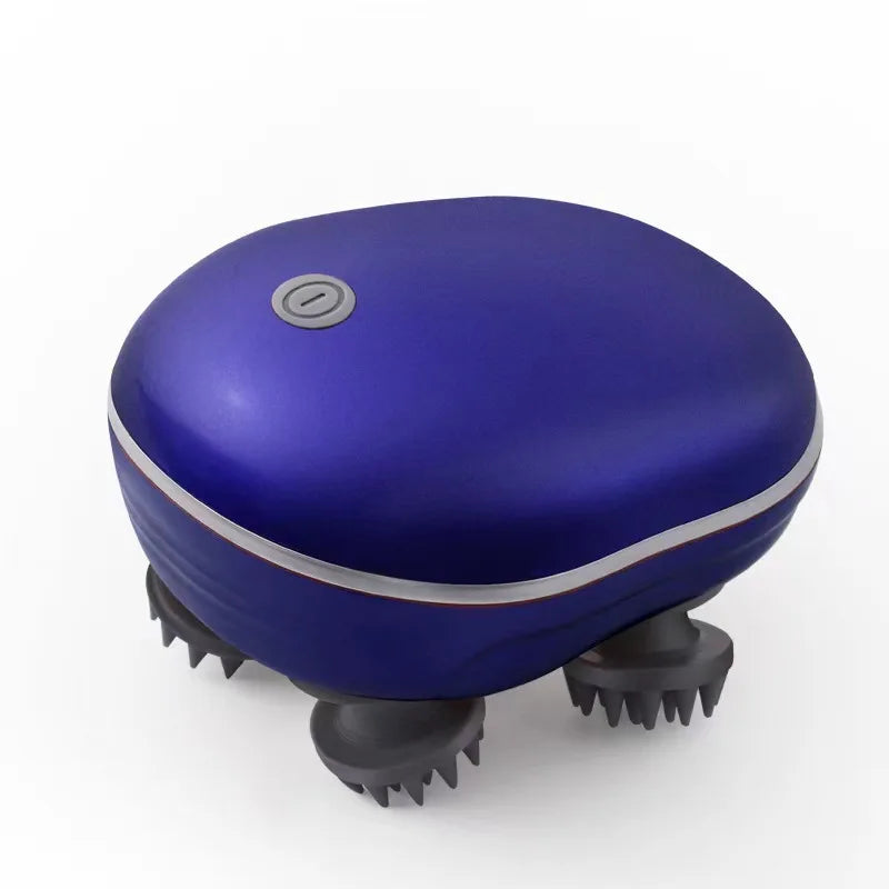 Electric Scalp Massager Head Massage Device Adjustable Speed Deep Tissue Vibration Hair Growth Relaxation Waterproof Tool