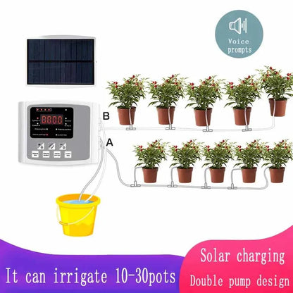 Smart Solar Drip Irrigation System – Dual Pump Automatic Plant Watering Timer
