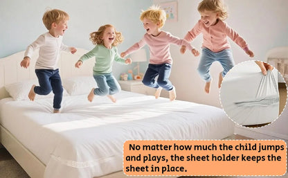 Bedsheet Holder Straps 4 Pack Fitted Sheet Clips Secure Non Slip Mattress Corner Straps Elasticated Heavy Duty Universal Fit