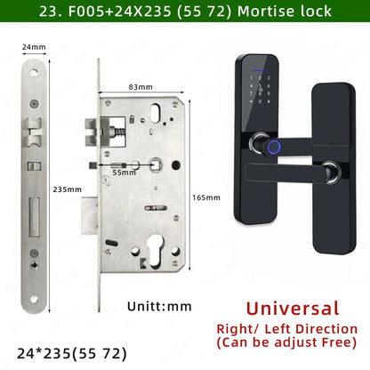 RAYKUBE F005 IP65 Waterproof Tuya Wifi Lock Electronic Smart Door Lock With Fingerprint/Smart Card/Password/Key/APP Unlock