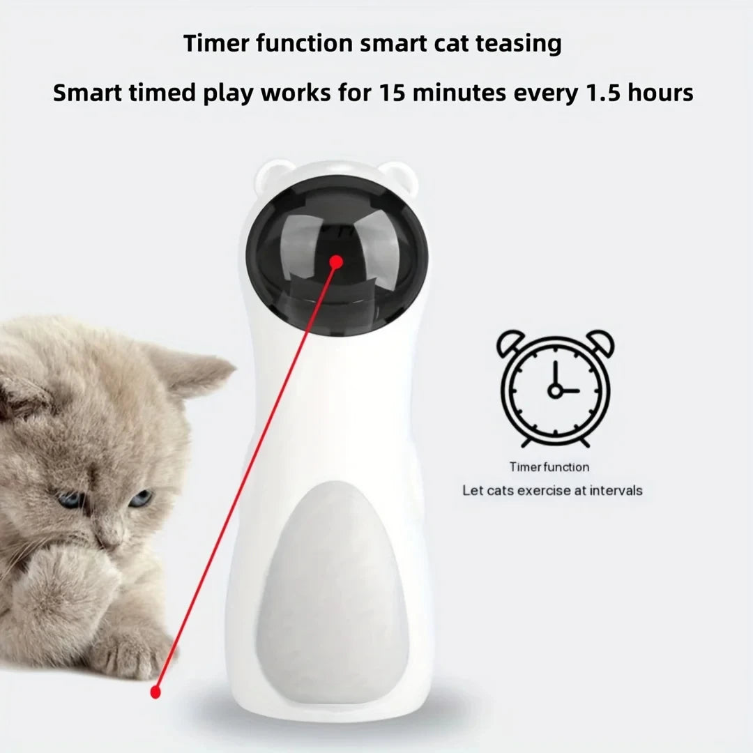 Automatic Cat Laser Toy LED Teaser Interactive Training Entertaining Multi-Angle Adjustable USB Charging