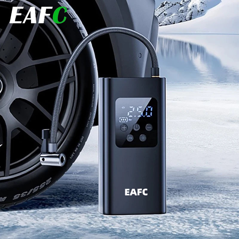 Wireless/Wired Electric Tire Inflator LCD Digital Display Portable Tyre Inflator with LED Light Digital Inflator Inflatable Pump