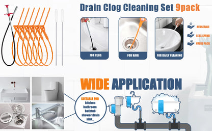 35.5in drain clog remover , 25-inch drain snake dehair remover and cleaning brush , hair catcher drain auger cleaning tool set