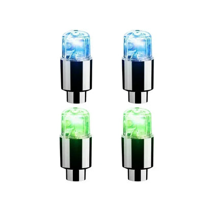 2PCS Colorful LED Wheel Valve Lights Motorcycle Car Wheel Tire Valve Caps Universal Dustproof Bicycle Valve Cover