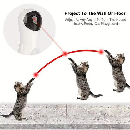 Automatic Cat Laser Toy LED Teaser Interactive Training Entertaining Multi-Angle Adjustable USB Charging